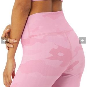 Brand new pink camp Alo yoga leggings